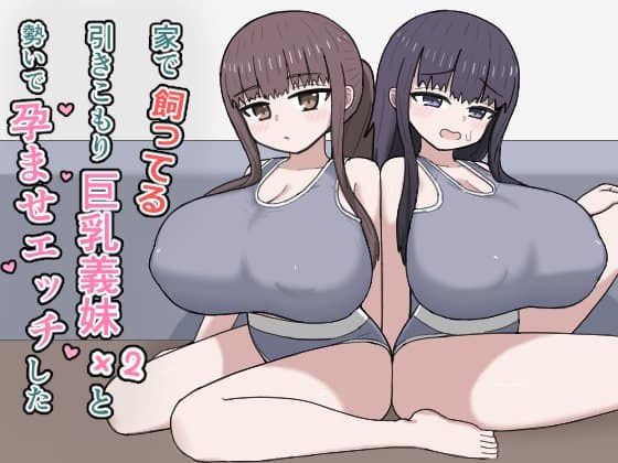 家で飼ってる引きこもり巨乳義妹×2と勢いで孕ませエッチした