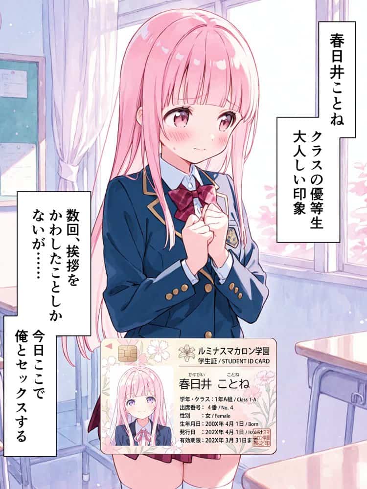 孕ませ係は僕一人！？  学園の処女たちと合法種付け放題！